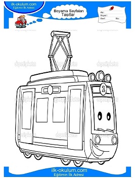 Çocuklar İçin Tramway Boyama Sayfaları 